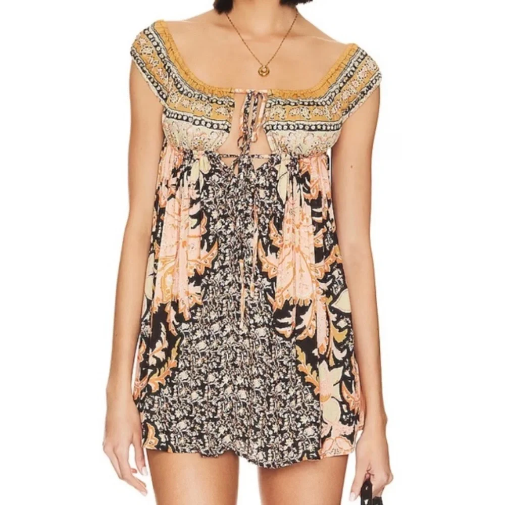 (A8) NEW Free People NWT Bali Mariposa Slip Dress in Black Combo, Size XS, NWOT - Picture 5 of 16